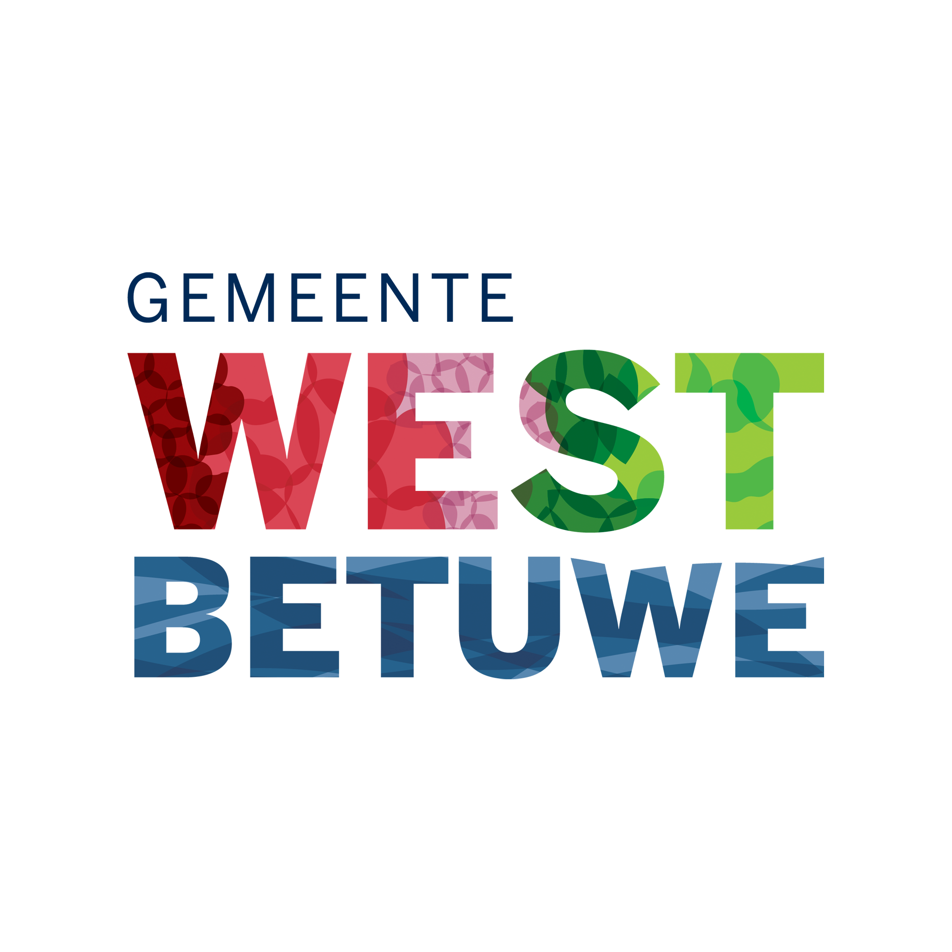 Logo voor Gemeente West Betuwe voor de gymzaal van Hof van Oranje