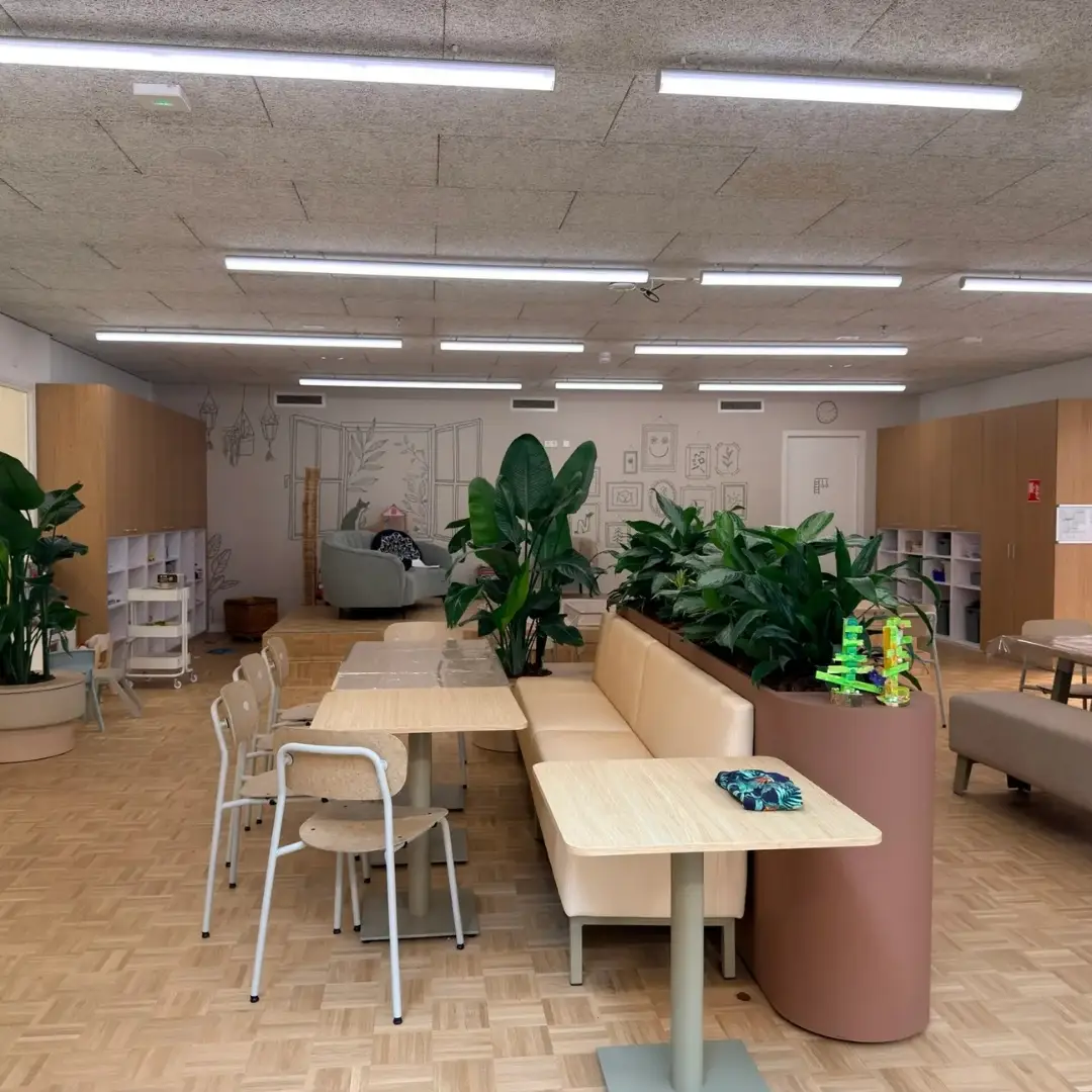 De gedeelde huiskamer binnen Kindcentrum Hof van Oranje